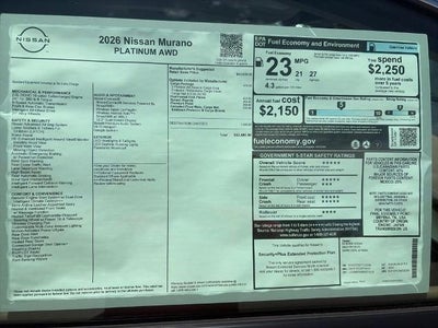 2026 Nissan Murano Platinum
