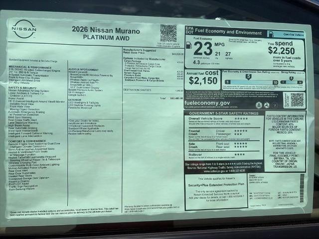 2026 Nissan Murano Platinum